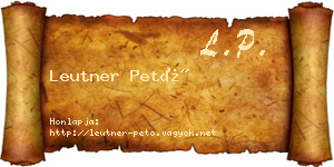 Leutner Pető névjegykártya